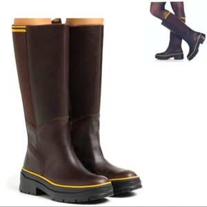 TIMBERLAND Malynn Waterproof Tall Boots Brown Full Grain Leather